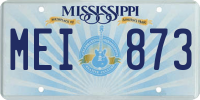MS license plate MEI873