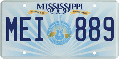 MS license plate MEI889