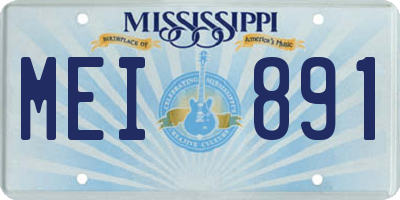MS license plate MEI891