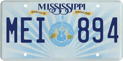 MS license plate MEI894