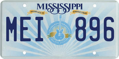 MS license plate MEI896