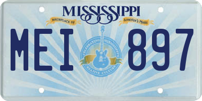 MS license plate MEI897