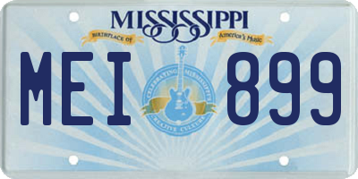 MS license plate MEI899