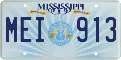 MS license plate MEI913