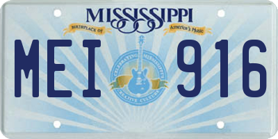 MS license plate MEI916