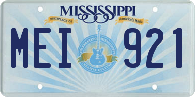 MS license plate MEI921