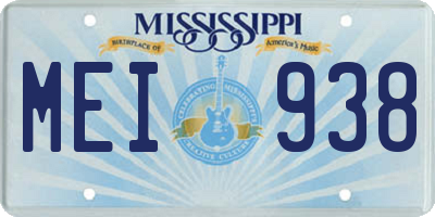 MS license plate MEI938