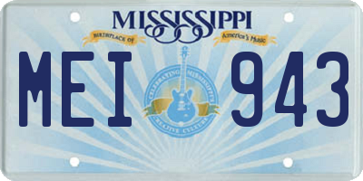 MS license plate MEI943