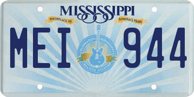 MS license plate MEI944