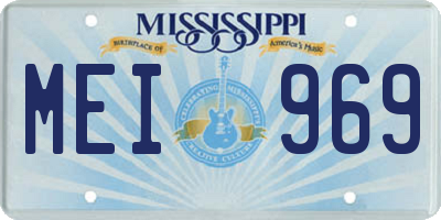 MS license plate MEI969