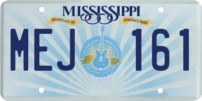 MS license plate MEJ161