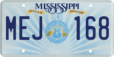 MS license plate MEJ168