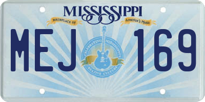 MS license plate MEJ169