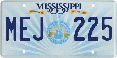MS license plate MEJ225