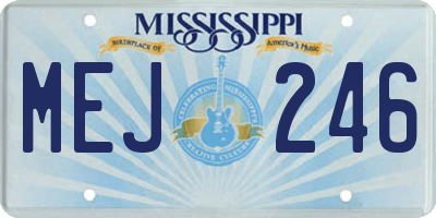MS license plate MEJ246