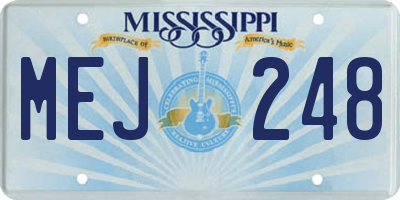 MS license plate MEJ248