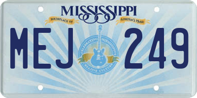 MS license plate MEJ249