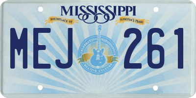 MS license plate MEJ261