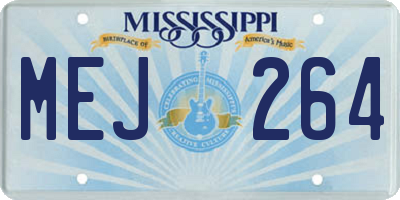 MS license plate MEJ264