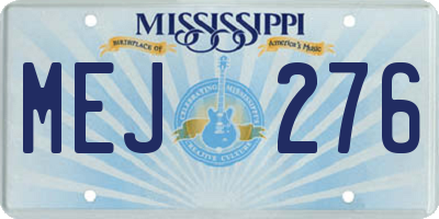 MS license plate MEJ276