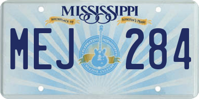 MS license plate MEJ284