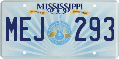 MS license plate MEJ293