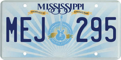 MS license plate MEJ295