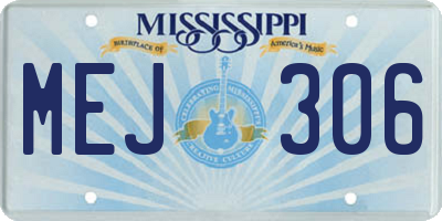 MS license plate MEJ306