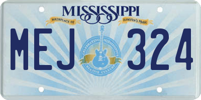 MS license plate MEJ324