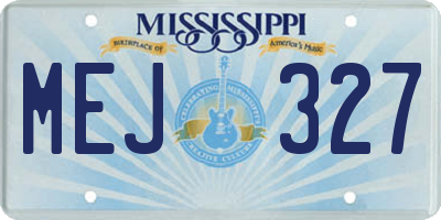 MS license plate MEJ327