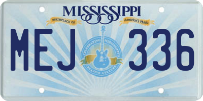 MS license plate MEJ336
