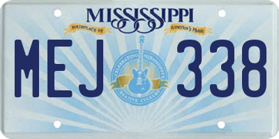 MS license plate MEJ338