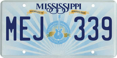 MS license plate MEJ339