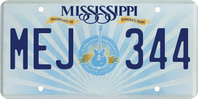MS license plate MEJ344