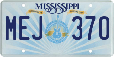 MS license plate MEJ370