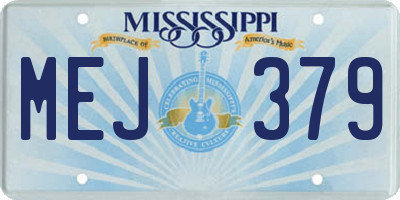 MS license plate MEJ379