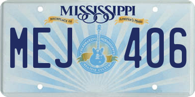 MS license plate MEJ406