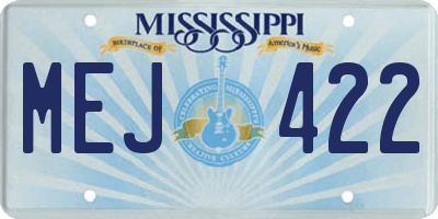 MS license plate MEJ422