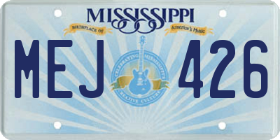 MS license plate MEJ426