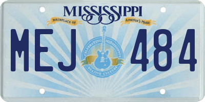 MS license plate MEJ484