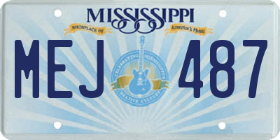 MS license plate MEJ487