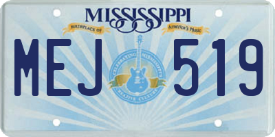 MS license plate MEJ519