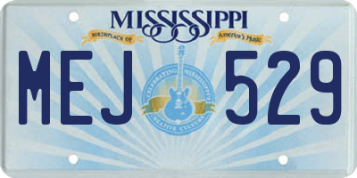 MS license plate MEJ529