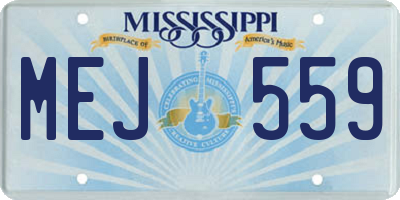 MS license plate MEJ559