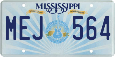 MS license plate MEJ564