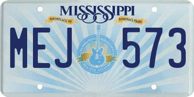 MS license plate MEJ573