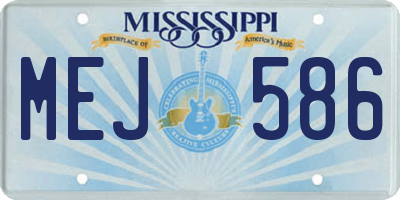 MS license plate MEJ586