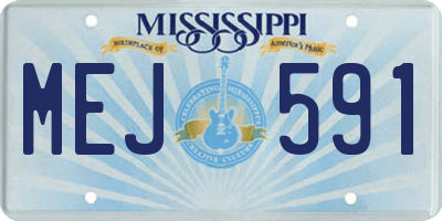 MS license plate MEJ591
