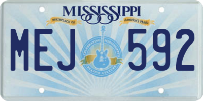 MS license plate MEJ592