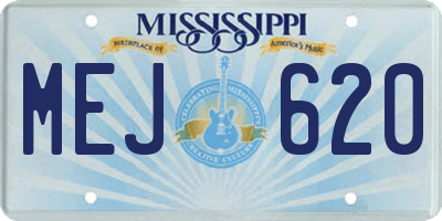 MS license plate MEJ620